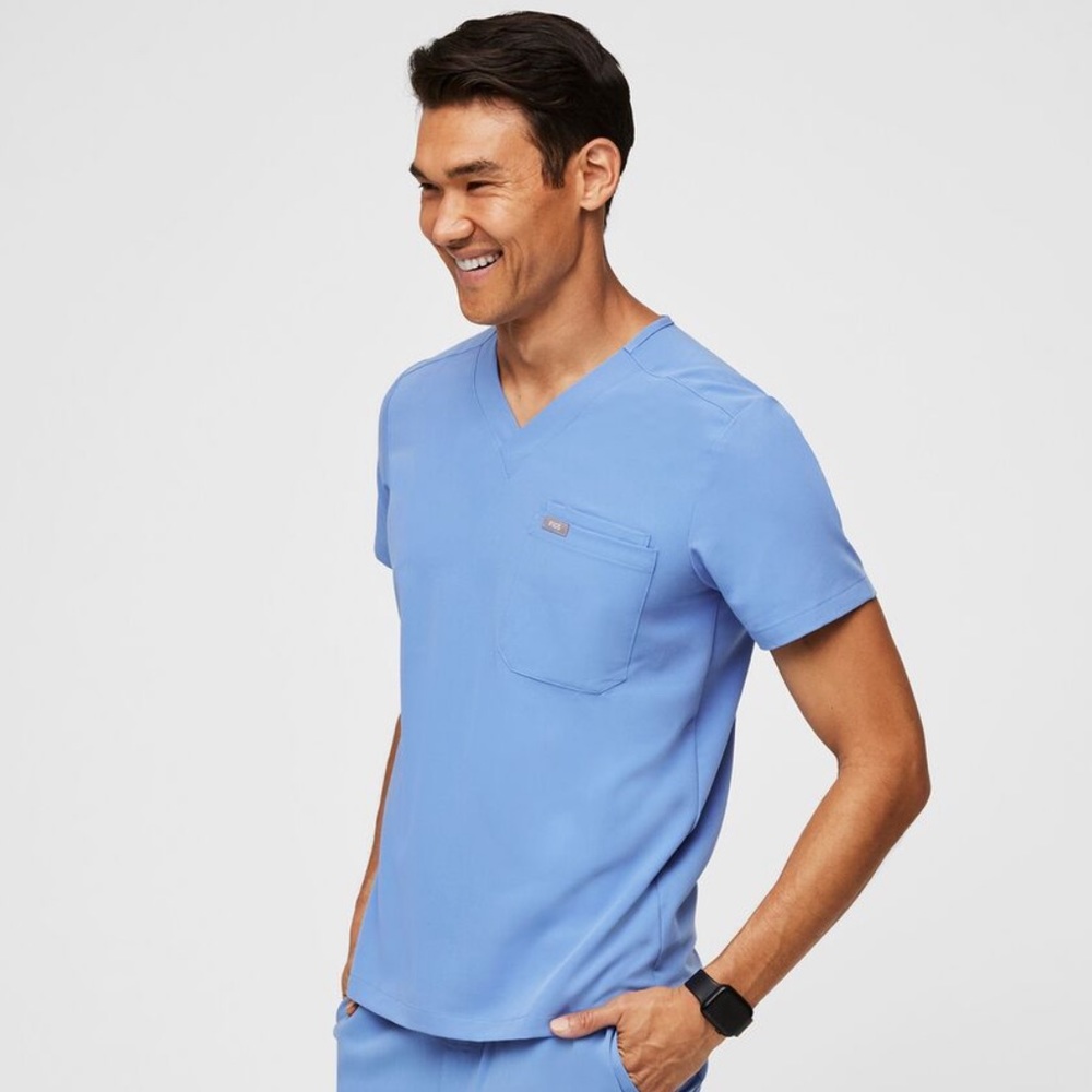 Figs Blue Short Sleeve Men's Tee
